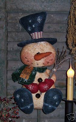 Primitive Blizzard Snowman Winter Door Doll Pattern 182  