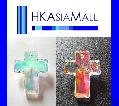   1x Swarovski pendant CROSS 6864 Crystal AB 40x30mm