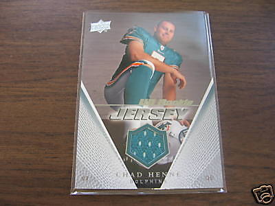 2008 UPPER DECK CHAD HENNE ROOKIE JERSEY DOLPHINS  