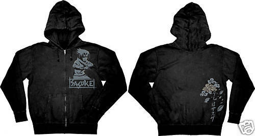 Naruto Sasuke Zipper Jacket Hoodie T shirt ALL SIZE  