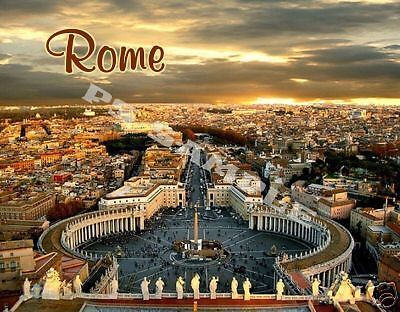 Italy   ROME   OVERLOOKING CITY  Travel Souvenir Magnet  