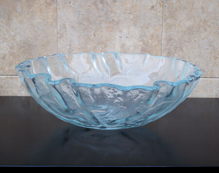 Bathroom Crystal Clear Art Glass Vessel Vanity Sink CR  