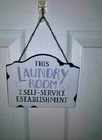 Country Farmhouse Shabby Chic Laundry Self Service Distressed Tin Plaque Sign