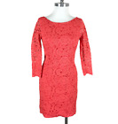 NWT $189 - Vince Camuto coral Lace Overlay cocktail mini dress size 8