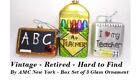 Vintage 3 Glass Ornaments  A+ Teacher, & Blackboard ABC's & I Love My Teacher