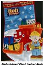 Bob The Builder Plush Christmas Stocking Can We Dig It? Embroidered Velvet Stain