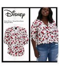 Disney Plus Size 4X Minnie Mouse  Silky Blouse Shirt Top