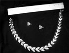 Gorgeous Vintage Sterling Danecraft Floral Link Necklace& Ear ring set.&nbsp;