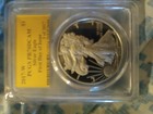 2017 W American Silver Eagle PCGS PF70 DCAM  Gold Label First Day Of Issue #1 of
