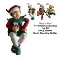 Vgt Christmas Holiday Elf Shelf Sitters Stocking Holder Hanger Figurine Ornament