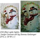 Large Snowman 250 Pre-Lit Fiber-Optic Lighted Canvas Art w/ Remote ( Retired)