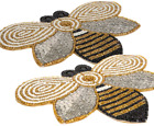Honey Bee, Queen Bee, Bubble Bees Save the Bees  Beaded  Coasters Chargers Set 2