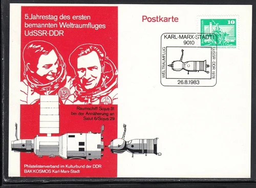 Briefmarken mit Raumfahrt-Motiven mit Sonderstempel