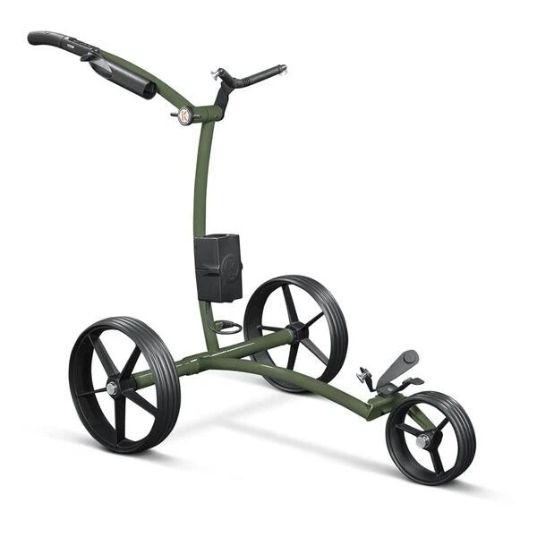 Score Industries Golftrolley Cube – Grau/Blau, Faltbarer Push-Trolley Für Golfbag