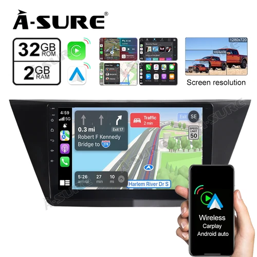 AUX Touran Einbaubare Navigationsgeräte Anschlüssen