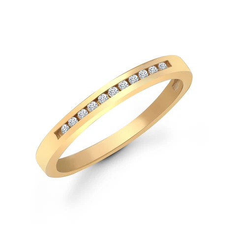 Included (I1) Eternity Yellow Gold Fine Diamond Rings