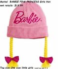 Girls Mattel  BARBIE PINK PRINCESS HAT BARBIE Hat one size fit most 