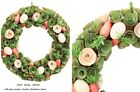 Wood Chip Easter Spring Summer Wreath w/ Carrots country modern farmhouse charm
