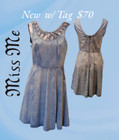 NWT $70 Miss Me Dress  Size Small  fit & flare skater Blue Denim dress Dress