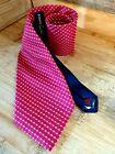 *NEW OLD STOCK* Vintage TOMMY HILFIGER Tie RED DOTTED 100% Silk Necktie WITH TAG