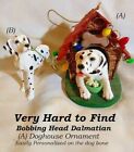 HTF - Bobbing Head Dalmatian Dog Doghouse w/ Lights Ornament Figurine ( A ) 