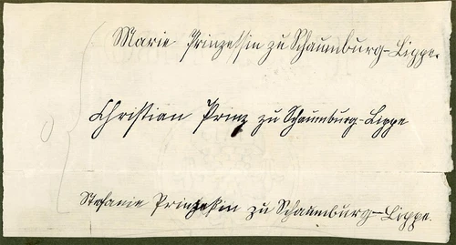 Unzertifizierte originale Autogramme & -graphen von Adeligen Autogrammkarte