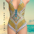 Paid $150 Trina Turk Capri Sexy Criss Cross Lace-Up One Piece Swimsuit size 6