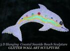  3D Glitter Dolphin beach sea life mermaid WALL ART SCULPTURE  Plaque Sign 