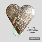 Better Homes & Gardens Silver Filigree Heart Plug In Diffuser w/ LED Nightlight