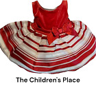 Childrens Place girls 6 - 9 mts Red Velvet Red White Christmas crinoline dress