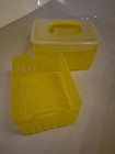 LOCK & LOCK Box mit Sieb  4,6 l Liter Frischhaltedose Gefrierdose Gelb ZZF150T