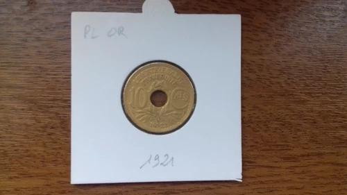 Pièces de monnaie françaises de 10 centimes en or plaqué pour 10 centimes
