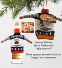 Limited Edition Tito's Vodka Knit Coozie / Bottle or Ornament "ugly sweater