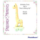 Enesco Precious Moments Birthday Train, Age 6, Keep Looking Up, Bisque Porcelain