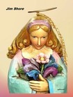Jim Shore Heartwood Creek Angel GIFTS FROM THE GARDEN Holding Flower Bouquet