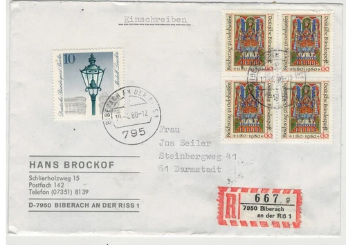 Gestempelte Einschreibezettel für Sammler