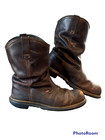 RED WING WORK BOOTS Brown Leather ASTM F2892-11 EH 9336648 PULL-ON  Sz. 8.5 D
