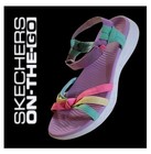 Skechers ON THE GO Women's Size 7  Strappy Platform Wedge Slip On Sandals 