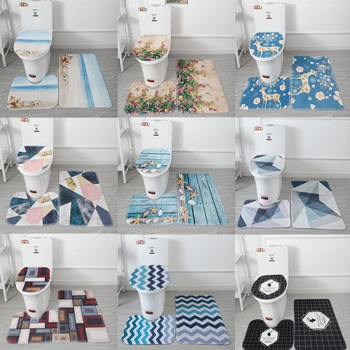 Markenlose Badvorleger, Set Quadrat