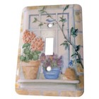 French Country Cottage Shabby Chic Floral Garden  Light Metal Switch Plate Cover