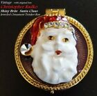 Vintage Christopher Radko Shiny & Brite Santa Claus Jeweled Ornament Trinket Box