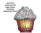 Valerie Parr Lite-Up Mercury Glass Cupcake Sugar & Spice Candyland Gingerbread