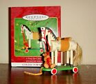 Vintage / New " A Pony for Christmas " ( Wheels turn ) Hallmark Holiday Ornament