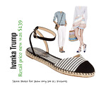 Ivanka Trump Ankle-Wrap Espadrille Flat Wedge Heel Sandal Slip-On Shoes 8.5