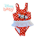 Disney Baby Minnie Mouse Girls one piece tutu swimsuit / bathing suit 12 month
