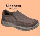 Skechers Men's Size 8 Air-Cooled ArchFit Motley Vaseo Slip-On Sneaker Shoes 