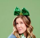 St. Patrick's Day Sequined Fabric Bow Headband Hat St. Patricks Day Costume 