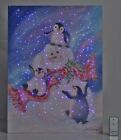 Snowman Pre-Lit Fiber-Optic Lighted Canvas Art w/ Remote ( Retired)