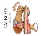 Paid $140 - Talbots Pamela Jute Espadrille Wedge Sandals size 8