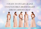 Birdy Grey Womens Strapless Tie Waist Evening Gown Dusty Pink Large